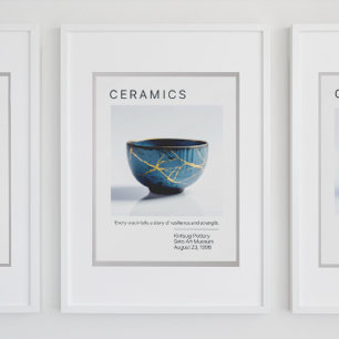 Kintsugi Pottery Poster Series Vit