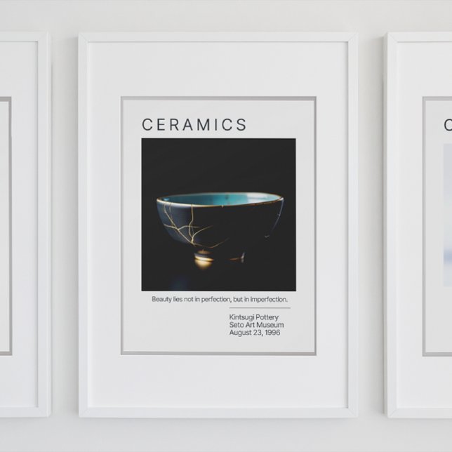 Kintsugi Pottery Poster Series | Vit (Skapare uppladdad)