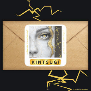 KINTSUGI Sticker Fyrkantigt Klistermärke