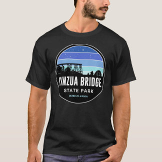 Kinzua Bridge State Park Black och Blue Silhouette T Shirt
