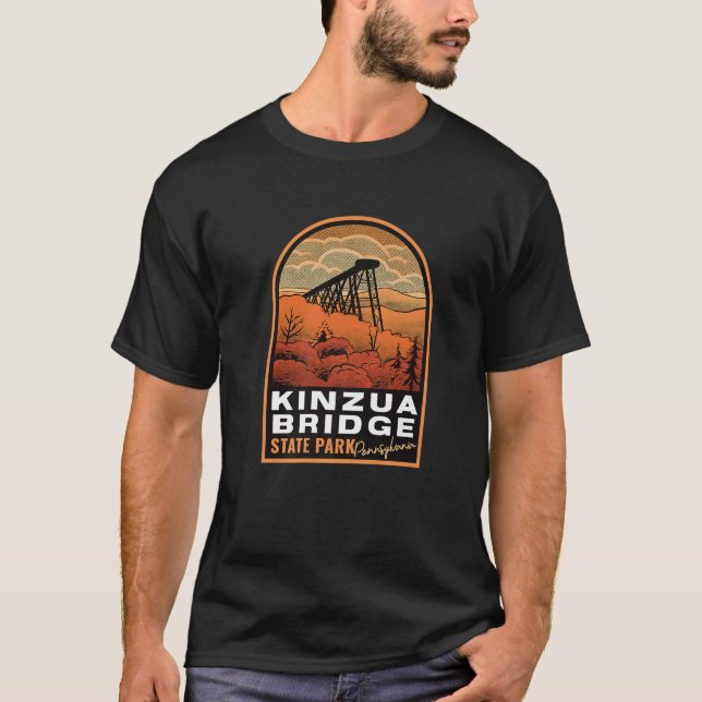 Kinzua Bridge State Park PA Vintage T Shirt (Framsida)