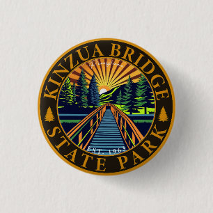 Kinzua Bridge State Park Pennsylvania Retro Badge Knapp