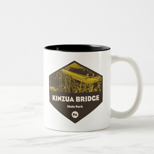 Kinzua Bridge State Park Pennsylvania Två-Tonad Mugg (Höger)