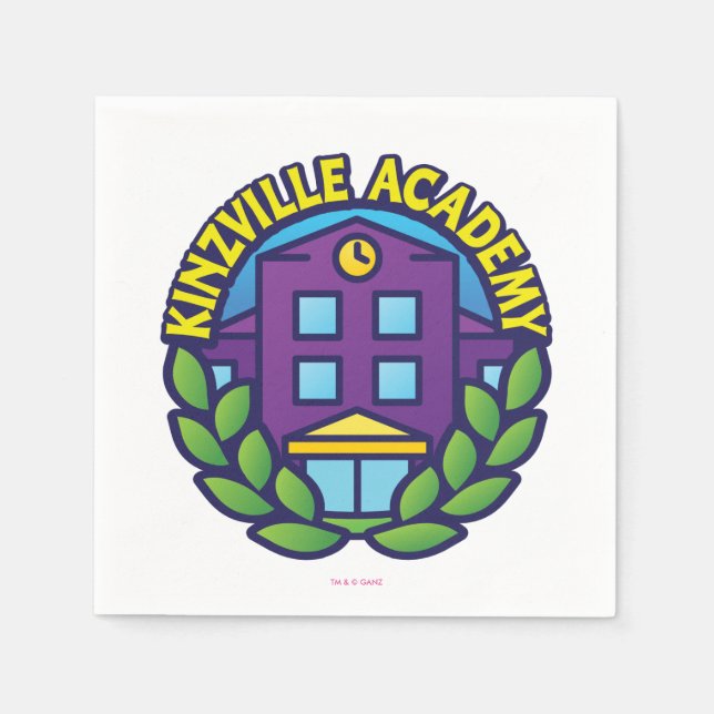 Kinzville Academy-Logotypen Pappersservett (Framsidan)