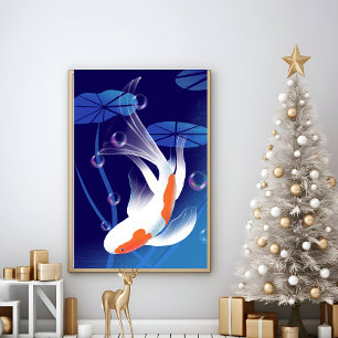 Kio-fisk i vatten vägg poster