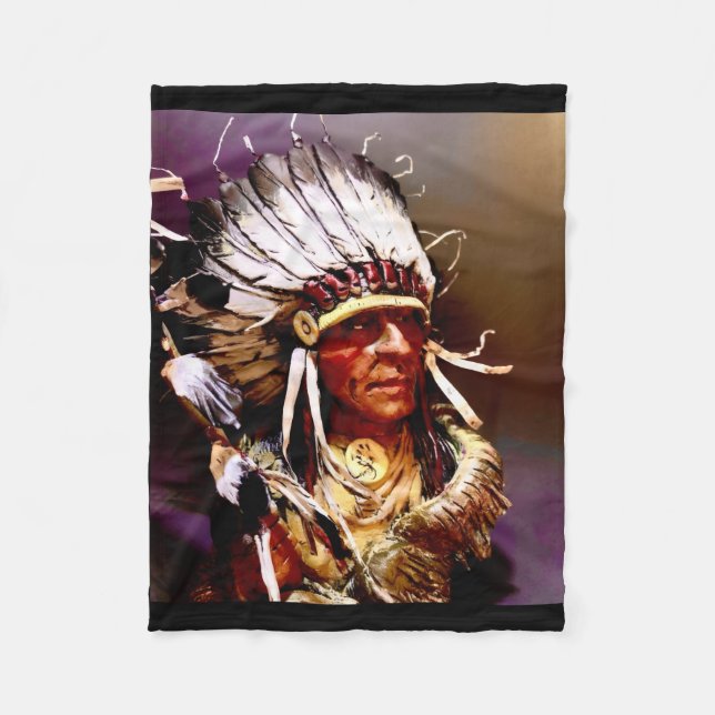"Kiowa Chief" original art Fleecefilt (Framsidan)