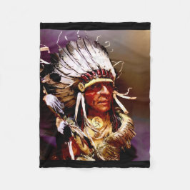 "Kiowa Chief" originalkonst Fleecefilt