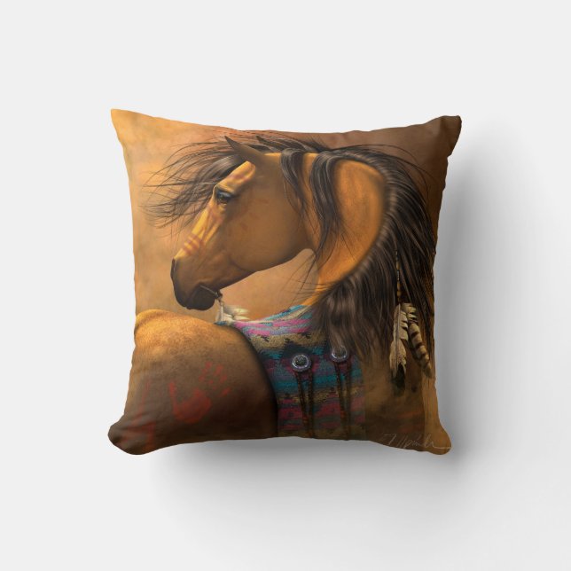Kiowa Gold Designer Kudde (Framsida)