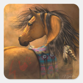 Kiowa Guld Stickers Fyrkantigt Klistermärke
