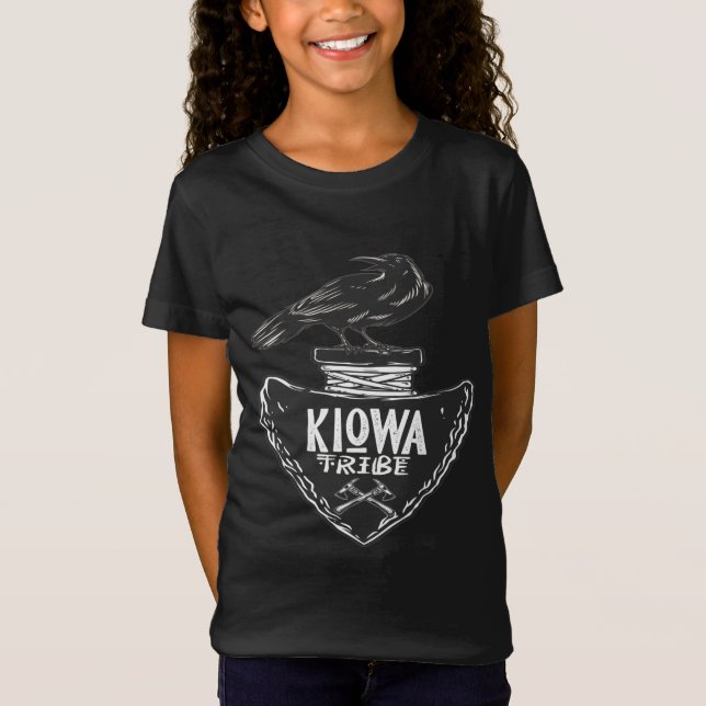 kiowa stam - Native American Raven Spirit T Shirt (Framsida)
