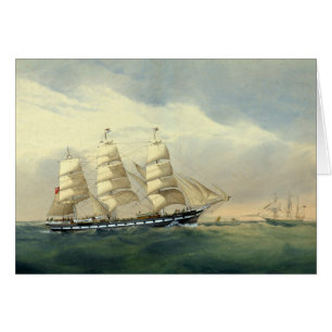 Kipperskeppet Helen Pembroke 1870 Hälsningskort
