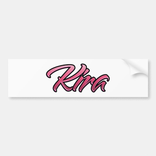 Kira faderade rosa Aufkleber Sticker Bildekal (Framsidan)