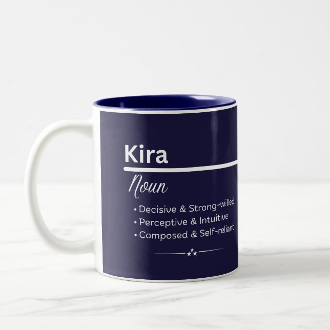 Kira Personlig Namn Kaffe Mugg (Vänster)