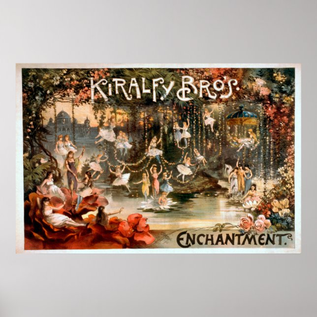 Kiralfy Brothers Enchantment Theatrical Poster (Framsidan)