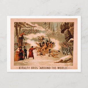 Kiralfy "Värld runt" Indian Massacre Vykort