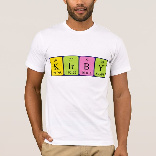 Kirby Peribyskt bord namn-skjorta Tee Shirt (Framsida)