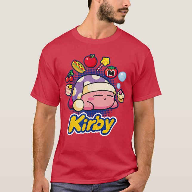 Kirby Sleeping Dreaming About Manyasty Littlerinke T Shirt (Framsida)