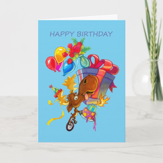 Kirby the Moose Vermoosin' Birthday Card Kort (Framsida)