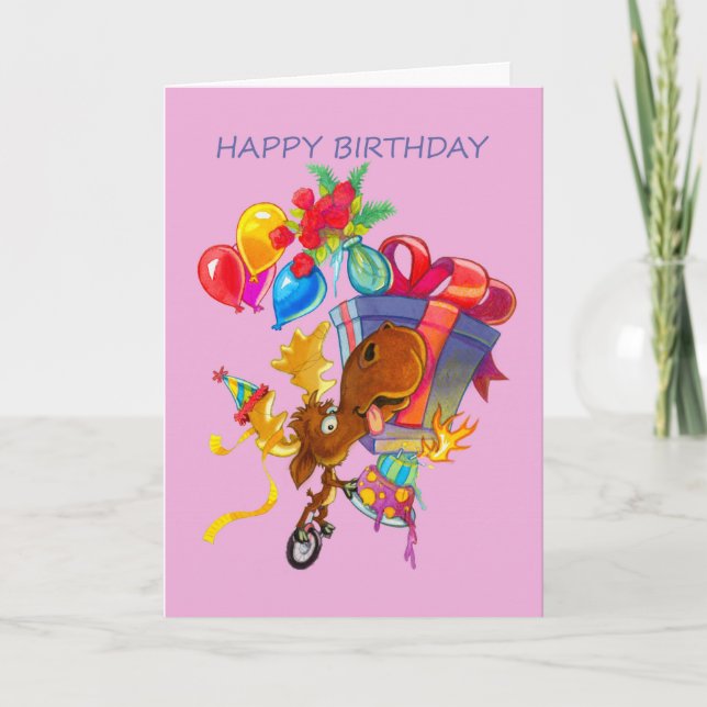 Kirby the Moose Vermoosin' Birthday Card Kort (Framsida)