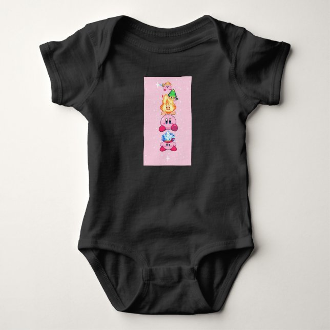 Kirbydesign baby bodykostdräkt T-Shirt (Framsida)