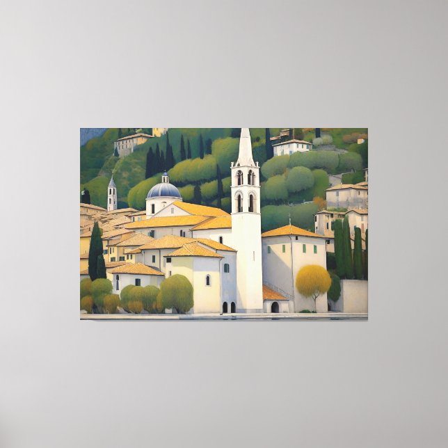 Kirche Cassone Gustav Klimt Painting Captivating Canvastryck (Framsida)