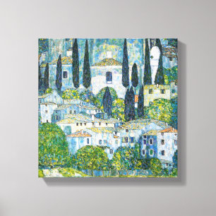 Kirche in Cassone av Gustav Klimt Canvastryck
