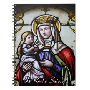 Kirchenfenster La Roche Suisse Nootbook Anteckningsbok