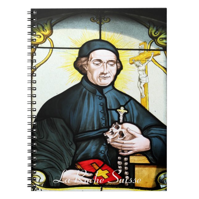 Kirchenfenster La Roche Suisse Nootbook Anteckningsbok Med Spiral (Framsidan)