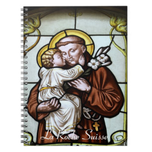 Kirchenfenster La Roche Suisse Nootbook Anteckningsbok Med Spiral