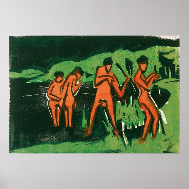 Kirchner - Bathers Poster (Framsidan)