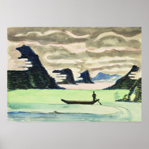 Kirchner Bergsjön Expressionistisk Finsk Konst Poster
