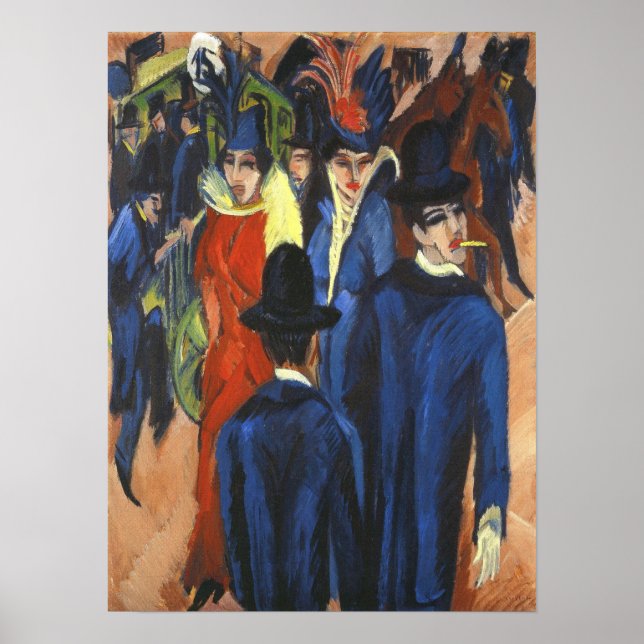 Kirchner - Berlin Street Scene Poster (Framsidan)