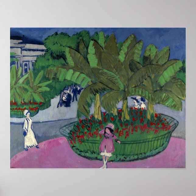 Kirchner - Boskett Albertplatz i Dresden Poster (Framsidan)