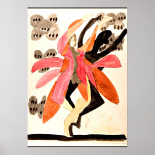 Kirchner - dansare, färgmålning poster