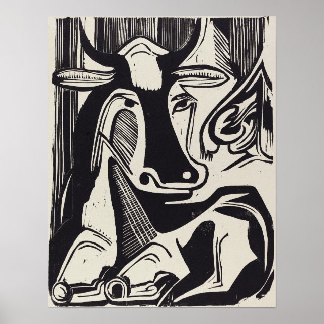 Kirchner - Den stora liggande kon 1929 Poster (Framsidan)