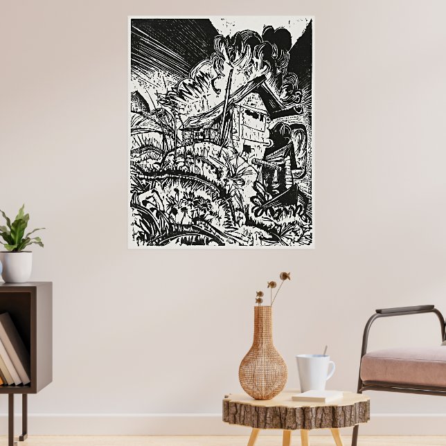Kirchner Edge: Mountain House Print Poster (Vardagsrum 3)