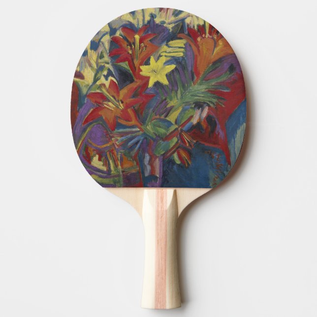Kirchner Expressionistiska Levande Orange Liljor K Pingisracket (Framsidan)