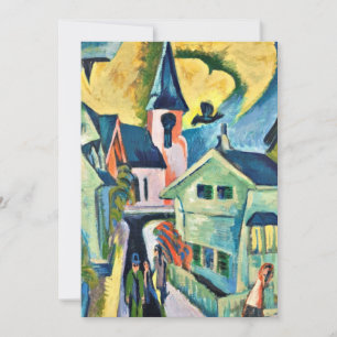 Kirchner - Konigstein med Röda kyrkan Kort