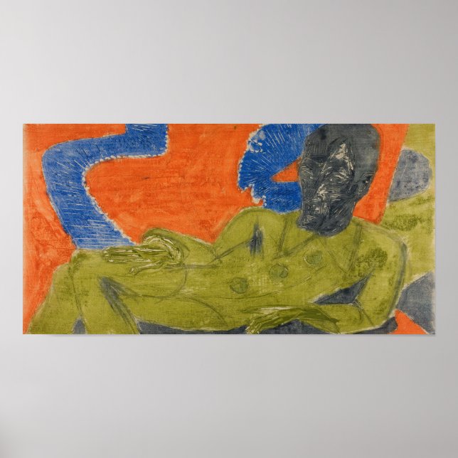 Kirchner - Porträtt av Otto Mueller Poster (Framsidan)