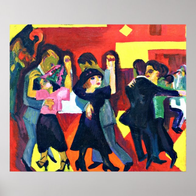 Kirchner - Tango Tea; Ernst Kirchner-målning Post Poster (Framsidan)