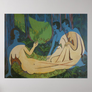 Kirchner - Tre Figurer Poster