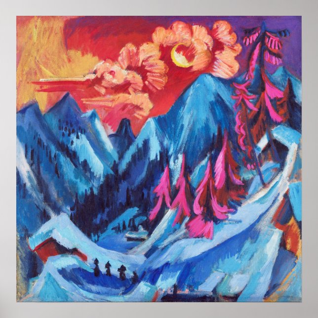 Kirchners vinterlandskap i Moonlight Poster (Framsidan)