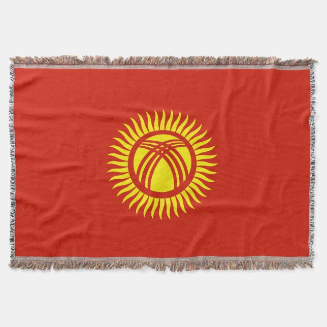 Kirgizistan flagga filt (Framsidan)