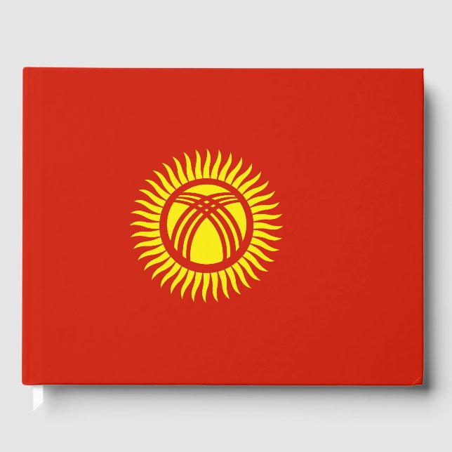 Kirgizistan flagga gästböcker (Framsida)