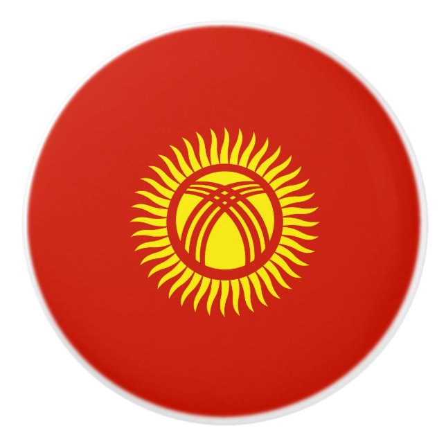 Kirgizistan flagga knopp (Framsidan)