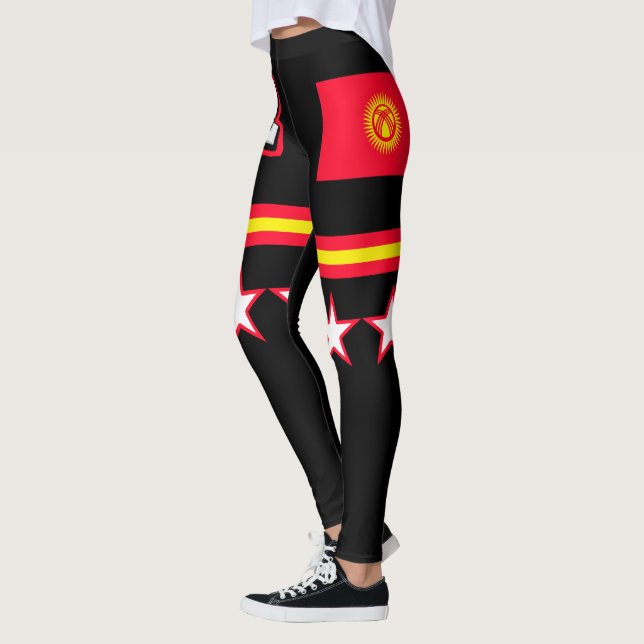 Kirgizistan Flagga Leggings (Vänster)