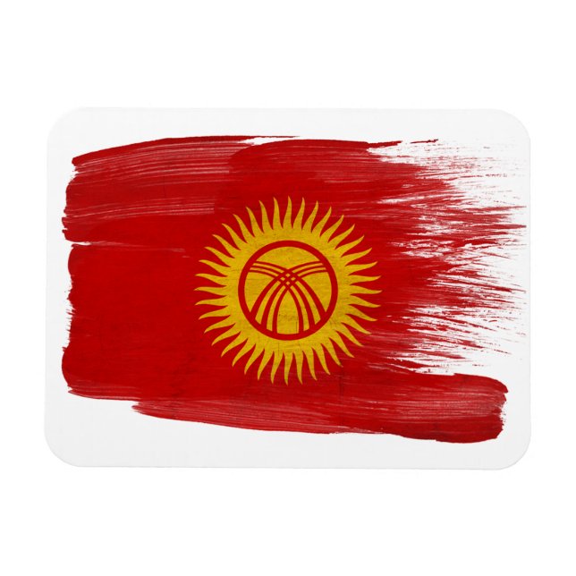 Kirgizistan Flagga Magnet (Horisontell)