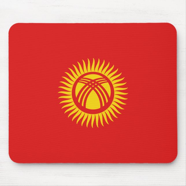 Kirgizistan Flagga Mousepad Musmatta (Framsidan)