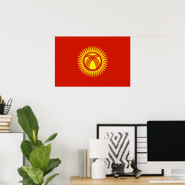 Kirgizistan flagga poster