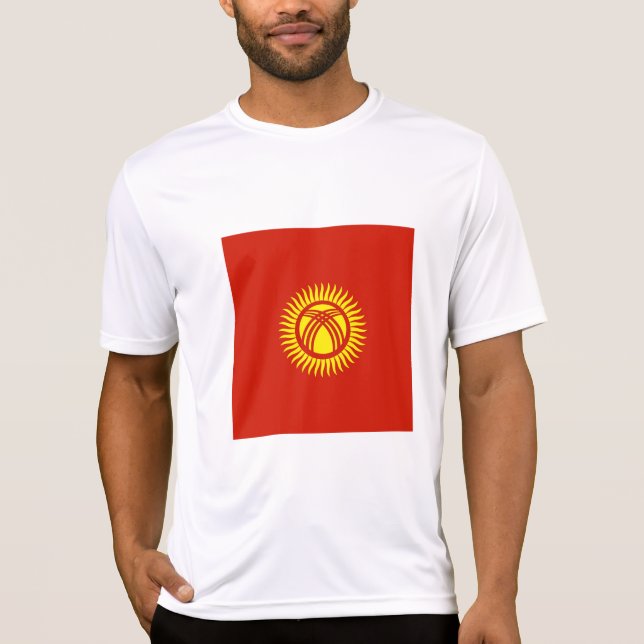 Kirgizistan flagga t shirt (Framsida)